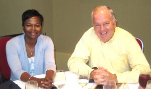 New member Crystal Rookard with her sponsor Robert Lentz.